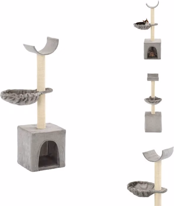 vidaXL Tiragraffi per gatti con tiragraffi in sisal 105 cm Grigio - Tiragraffi