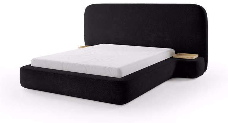 Letto imbottito Genz Raven's, dimensioni 180 × 200 cm