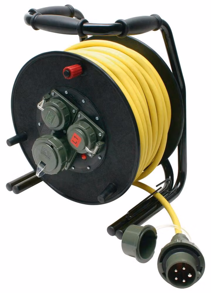 Avvolgicavo Dönges THW 230 V/400 V, 16 A, L1/L2 (distributore di energia THW)