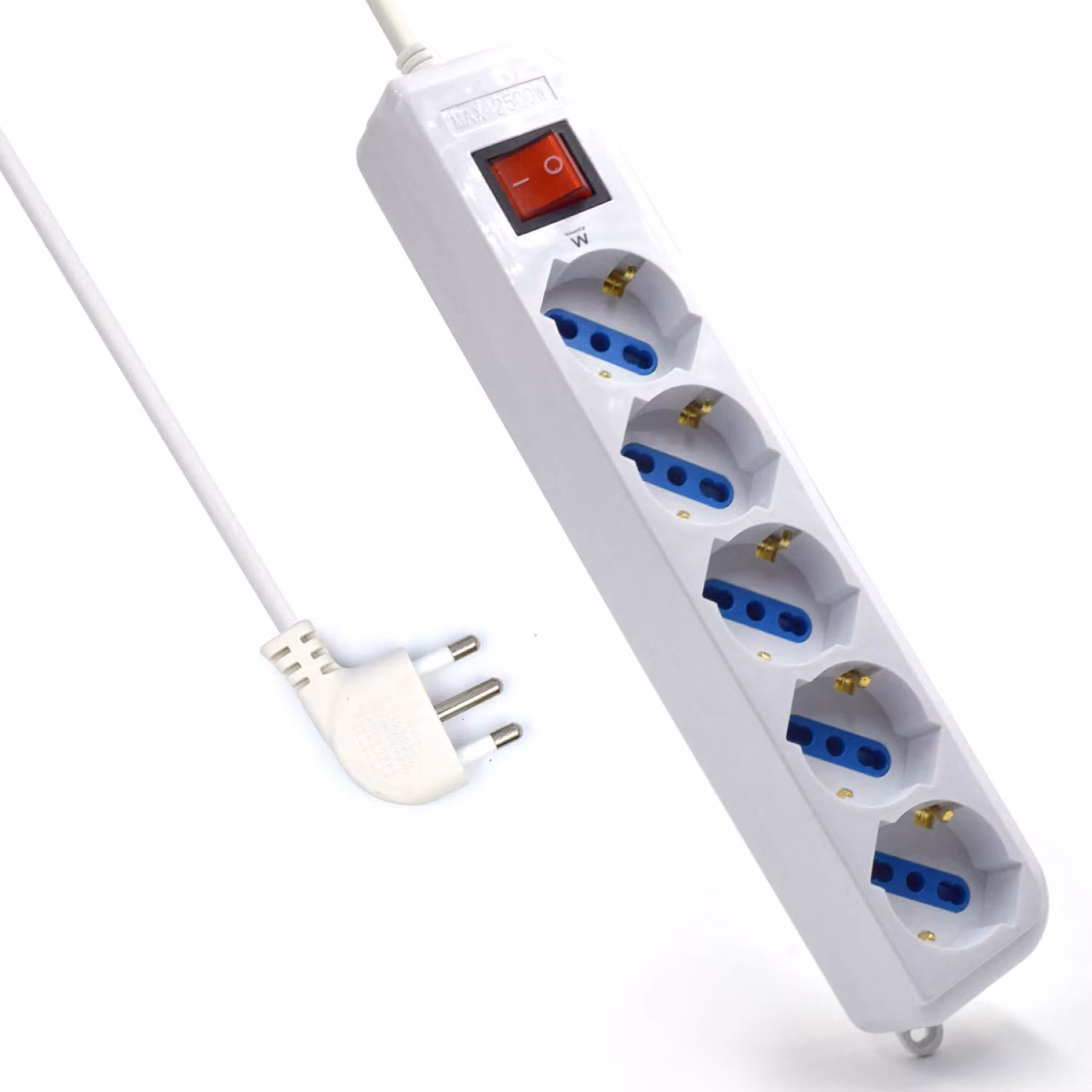 Ewent EW3926: ciabatta multipresa con 5 prese, 250 V / 2.500 W