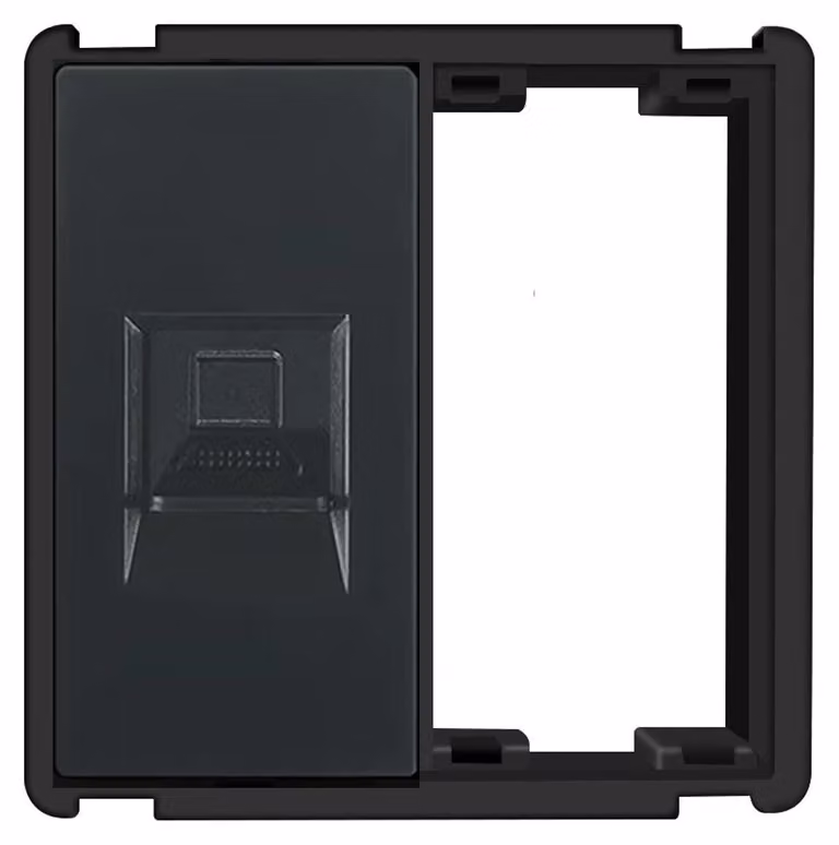 Modulo LAN RJ45 Cat6 per scatola di derivazione, colore nero, sistema RTX SH