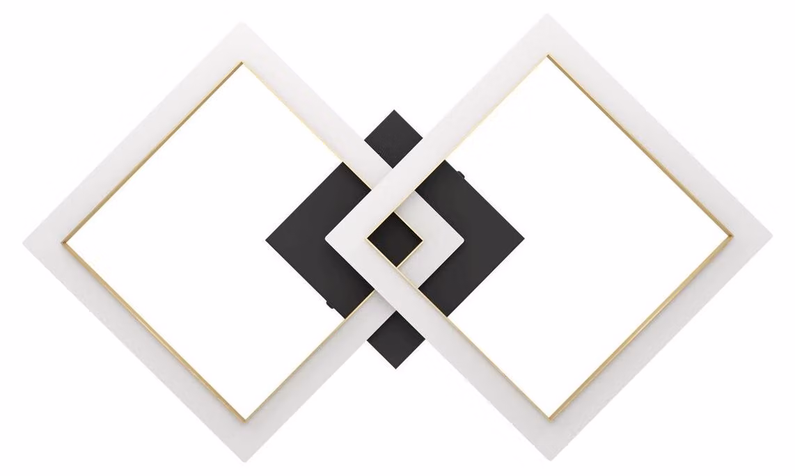 CALLIERA lampada da parete/soffitto Illuminazione - L52,5 x L31 x H8,5 cm - nero, ottone - IP20