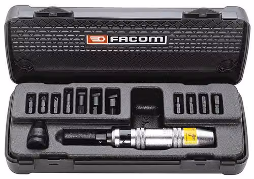 Avvitatore a impulsi manuale Facom con punte, 13 pezzi