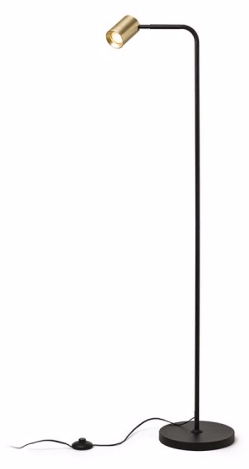 RED - DESIGN RENDL RENDL FLYNN I Lampada da terra nero/ottone spazzolato 230 V GU10 9 W R14264