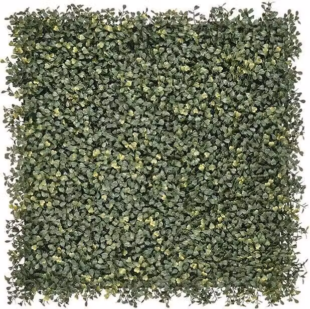 Siepe artificiale di bosso Emmaus - 100 x 100 cm - Edera artificiale - Pannello murale - Schermo privacy per balcone