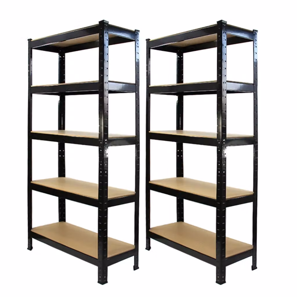 Set di 2 Scaffali in Acciaio Monster Racking Neri, Larghezza: 75 cm – 2