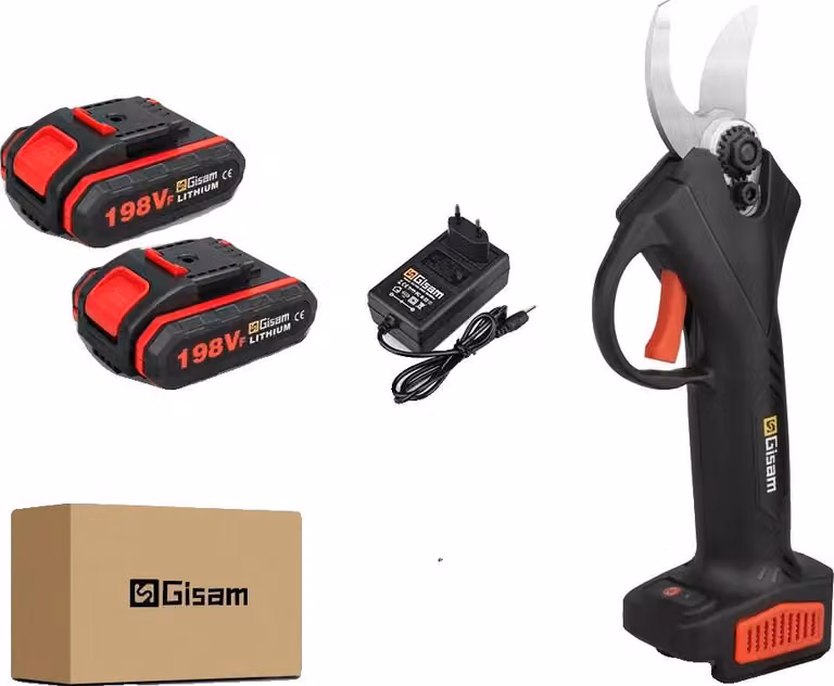 Taglierina elettrica a batteria, impugnatura ergonomica, funzionamento silenzioso, 2 batterie tipo 1 BL
