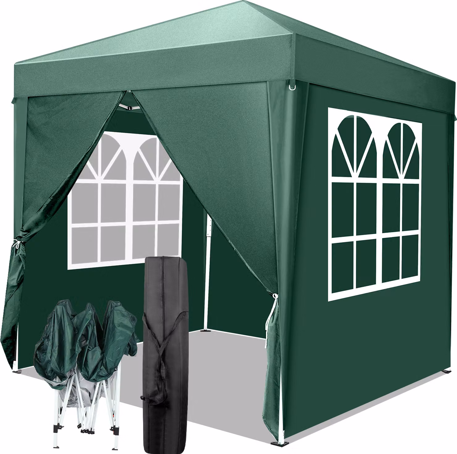 Padiglione FCH, padiglione pop-up con 4 pareti laterali, gazebo per feste con protezione UV, padiglione pieghevole 2x2 m