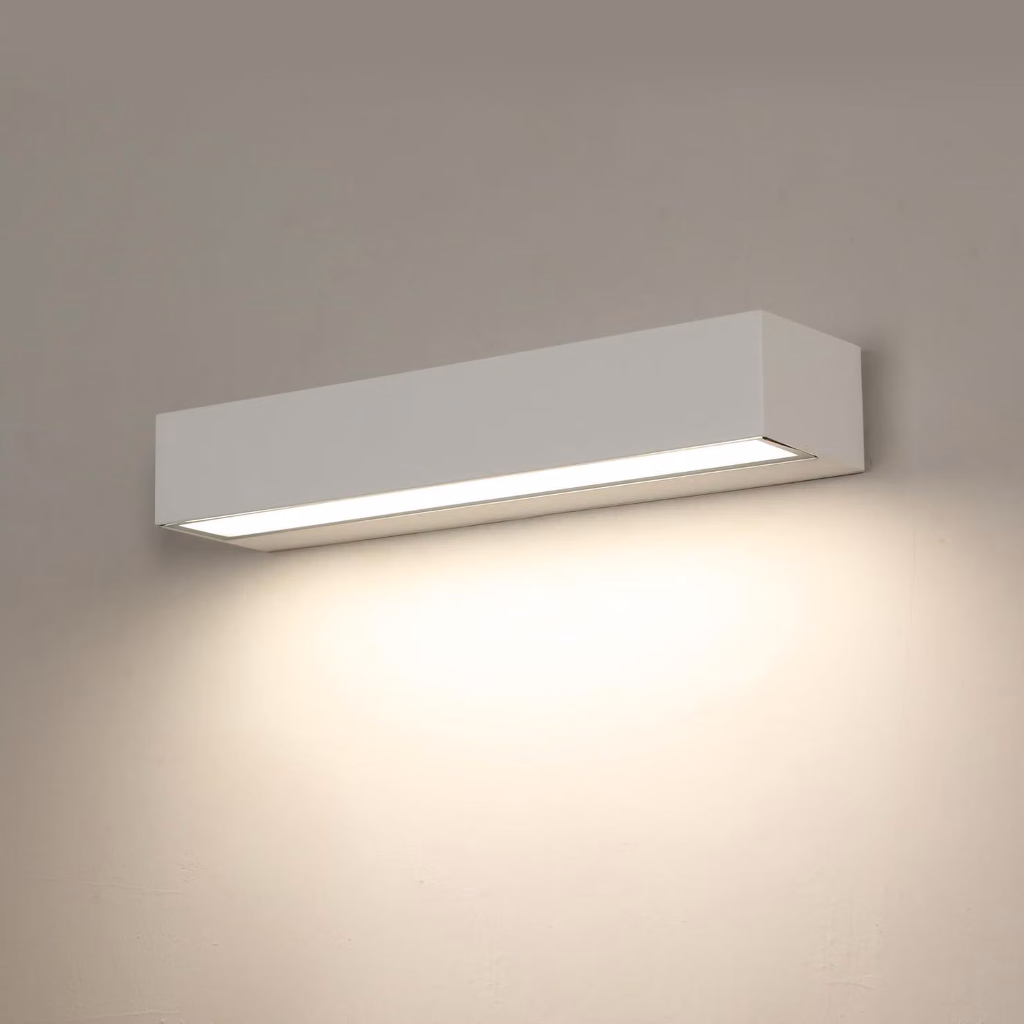 Apparecchi di illuminazione da esterno, 16 W, grado di protezione IP65, 4500 K, 30 cm, colore bianco, forma rettangolare