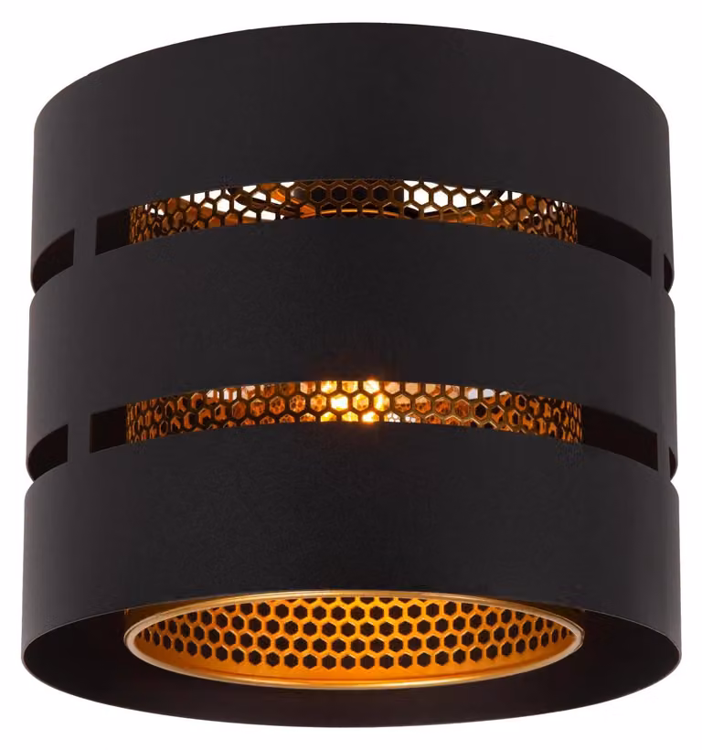 Lampada da soffitto ROSAS nero-oro-tonalità dorate 1xE27x40W metallo dim.: 22x26x26 cm IP20 Lucide