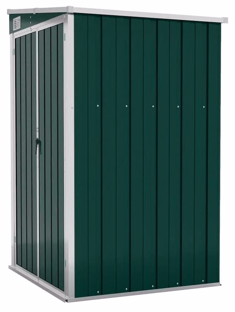 Capanno da giardino, colore verde - 118x100x178 cm - Acciaio zincato - Porta doppia