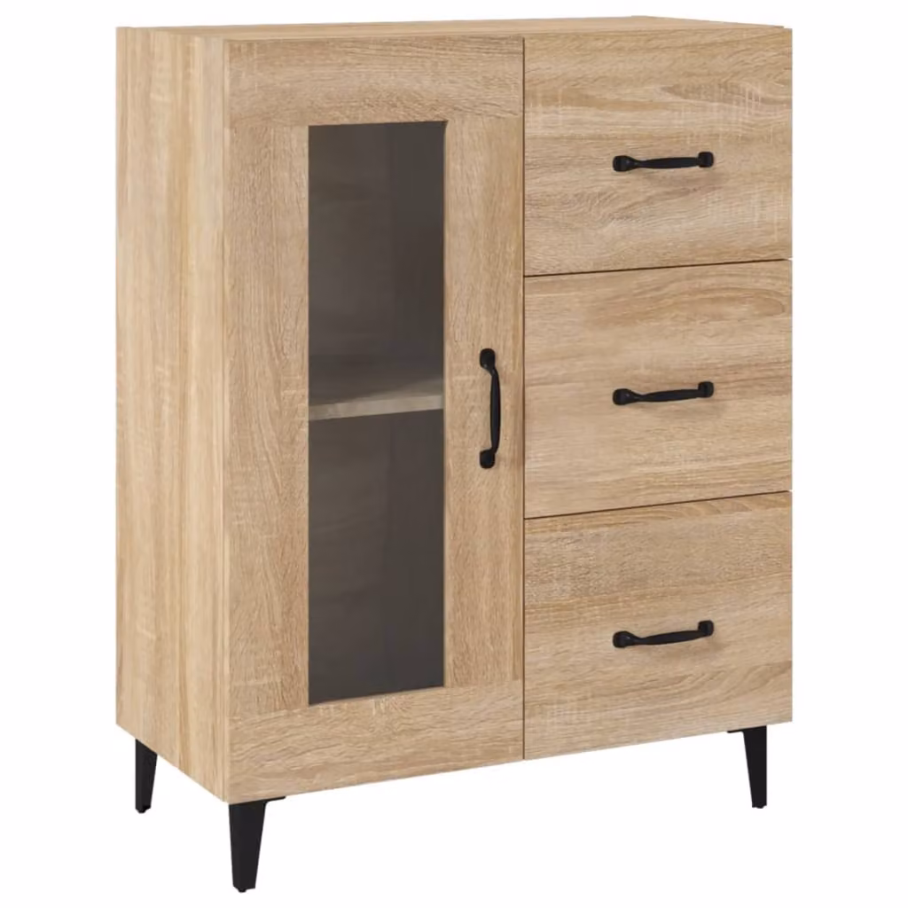 Credenza Rovere Sonoma 69,5x34x90 cm in Legno Multistrato