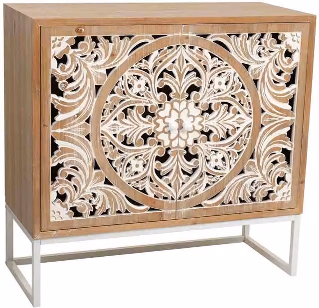 Mobile da ingresso in legno bianco 85x35x80