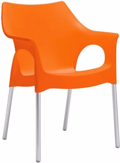 SET 4 SEDIE OLA TECNOPOLIMERO SCAB DESIGN MADE IN ITALY - Arancione 30