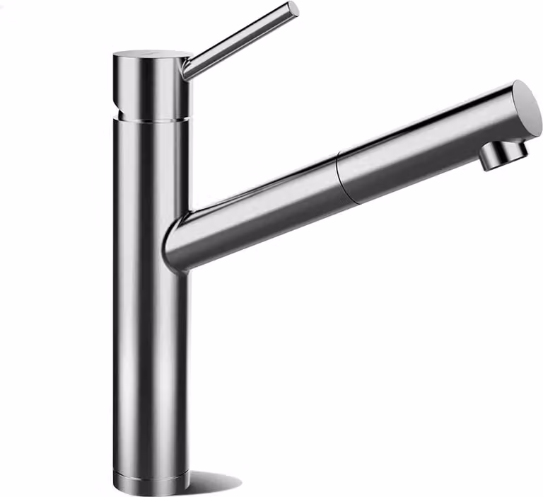 Rubinetto Schock Altos 529120EDM, acciaio inox massiccio, alta pressione, estraibile