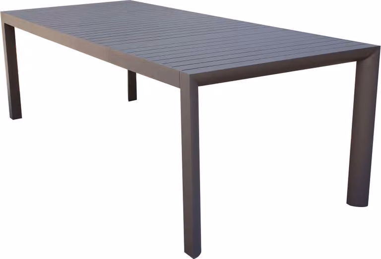Milani Home - tavolo da giardino allungabile, alluminio, 8 posti, taupe, piano 135/180 x 70 cm