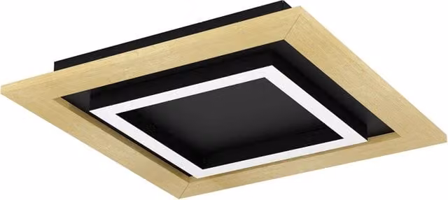 Plafoniera Moderna Tirrenara Acciaio Nero 4 Luci Led Integrato 5,4W