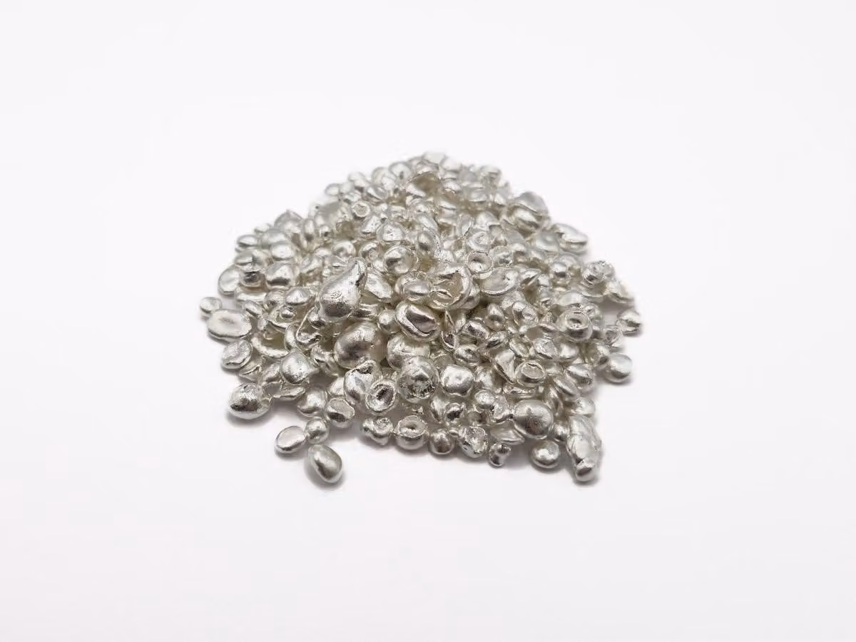 Granuli di argento puro Ag 99,99% (purezza 4N), peso: 5 g