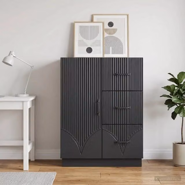 Credenza Nero 66 x 34,5 x 87 cm Legno ingegnerizzato 895316