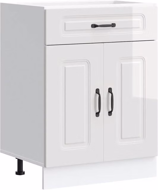 Base da cucina Kalmar DESIGN IN Bianco Lucido in Legno Multistrato L: 46 cm, P: 25 cm, H: 81,5 cm