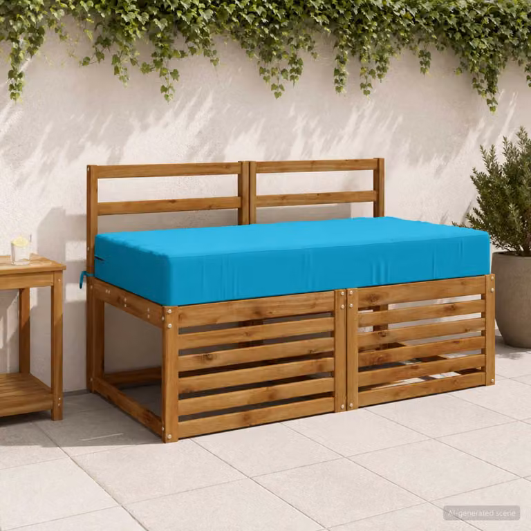 vidaXL Cuscino per la seduta SOEST in poliestere, Turchese, L 80 x P 80 x H 15 cm