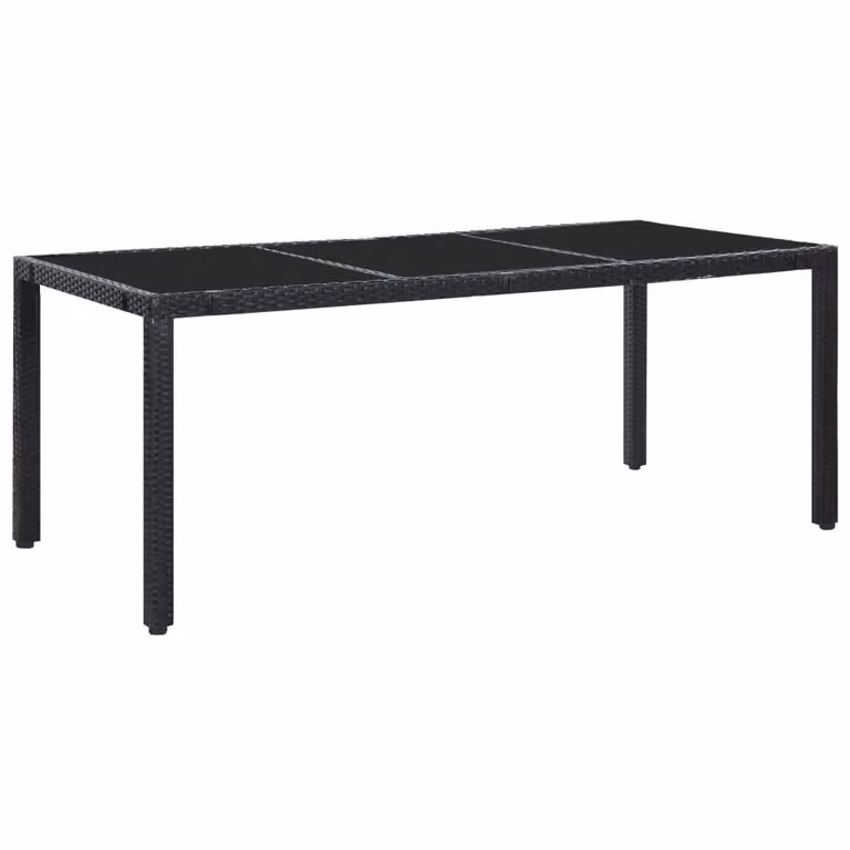 vidaXL set da pranzo da giardino 9 pezzi in polirattan nero