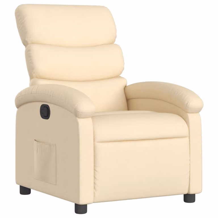 Poltrona Reclinabile in Tessuto Crema
