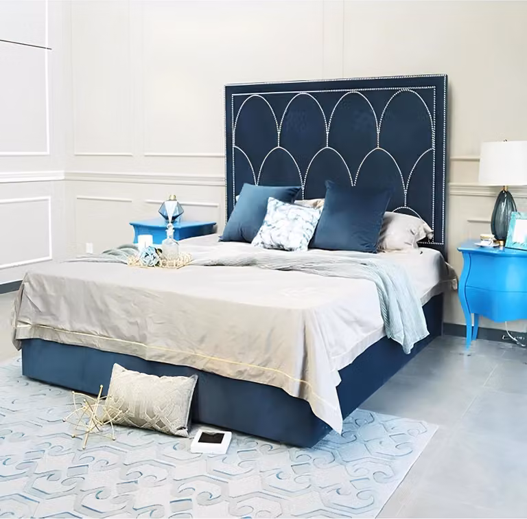 Modernes Design Bett 180x200 Leder Metall Betten Doppel Ehe Schlaf Zimmer Hotel
