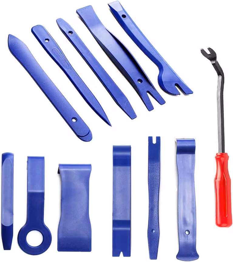Set di leve per smontaggio, 12 pezzi, colore blu, per componenti automobilistici