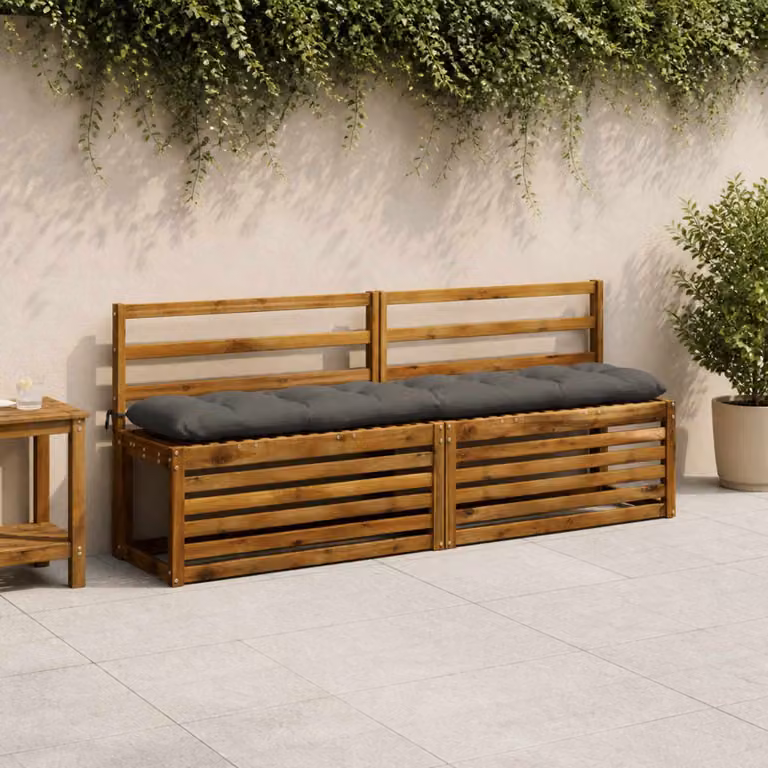 vidaXL Cuscino per panchina VIANEN 100% Poliestere Antracite