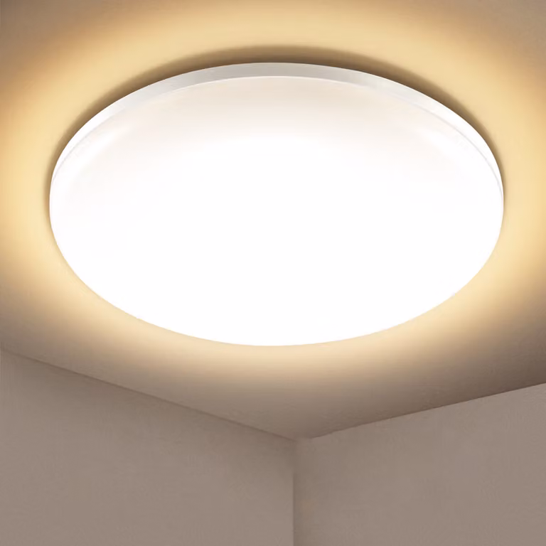 Elfeland 24W Plafoniera Plafoniera 3000K 2200LM Lampada da bagno a soffitto IP54 Impermeabile Lampada da bagno Lampada da bagno per bagno Soggiorno Essere