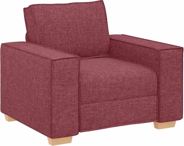 Poltrona Divano Rosso Vino 100x78x84 cm Tessuto