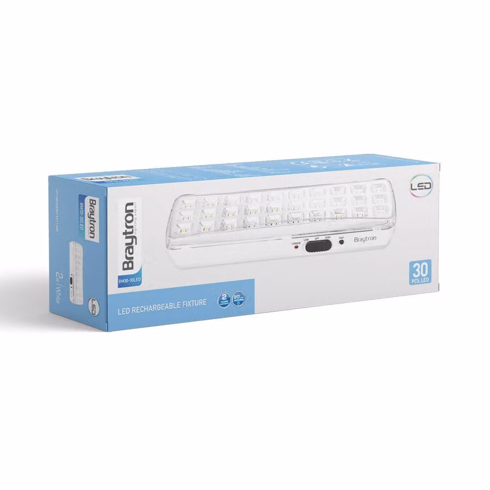Braytron LED batteria ricaricabile luce di emergenza luce di emergenza luce di emergenza lampada di emergenza 2 Watt 30 LED