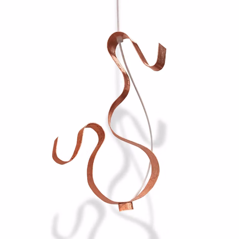 Knikerboker Curve LED a sospensione 1 luce rame CURVE, dimmerabile, Rame, Soggiorno / Sala da pranzo, Metallo, Moderno