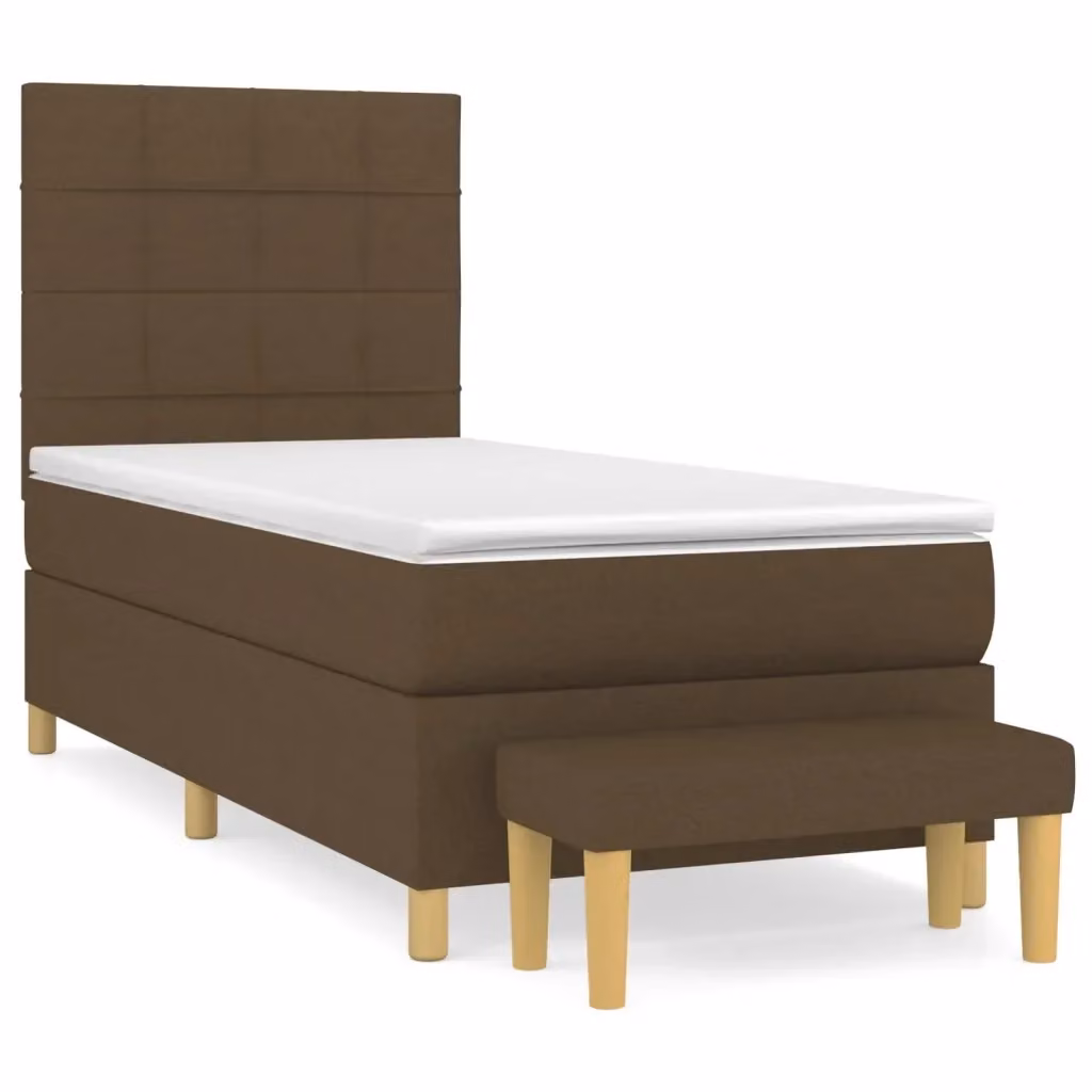 Letto Ibrido con Giroletto a Molle e Materasso vidaXL, Marrone e Bianco, L/P/H: 100 x 200 x 203 cm – 2