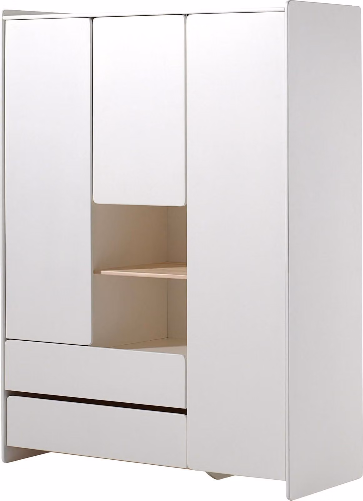 FURNLUX Armadio per bambini Kiddy White 138cm / Colore principale: Bianco / Dimensioni: 138 x 55 x 190 cm