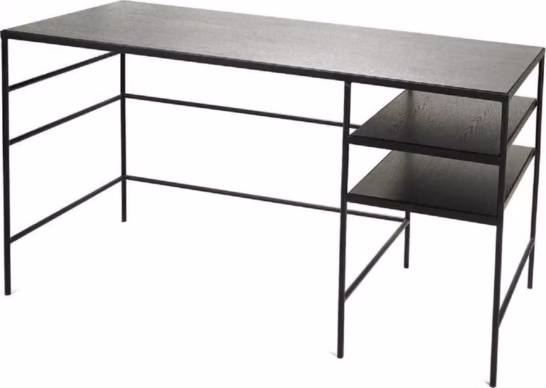 Casa Padrino scrivania nera 140 x 60 x h. 76 cm - Scrivania moderna per ufficio - Scrivania per computer - Mobili da ufficio