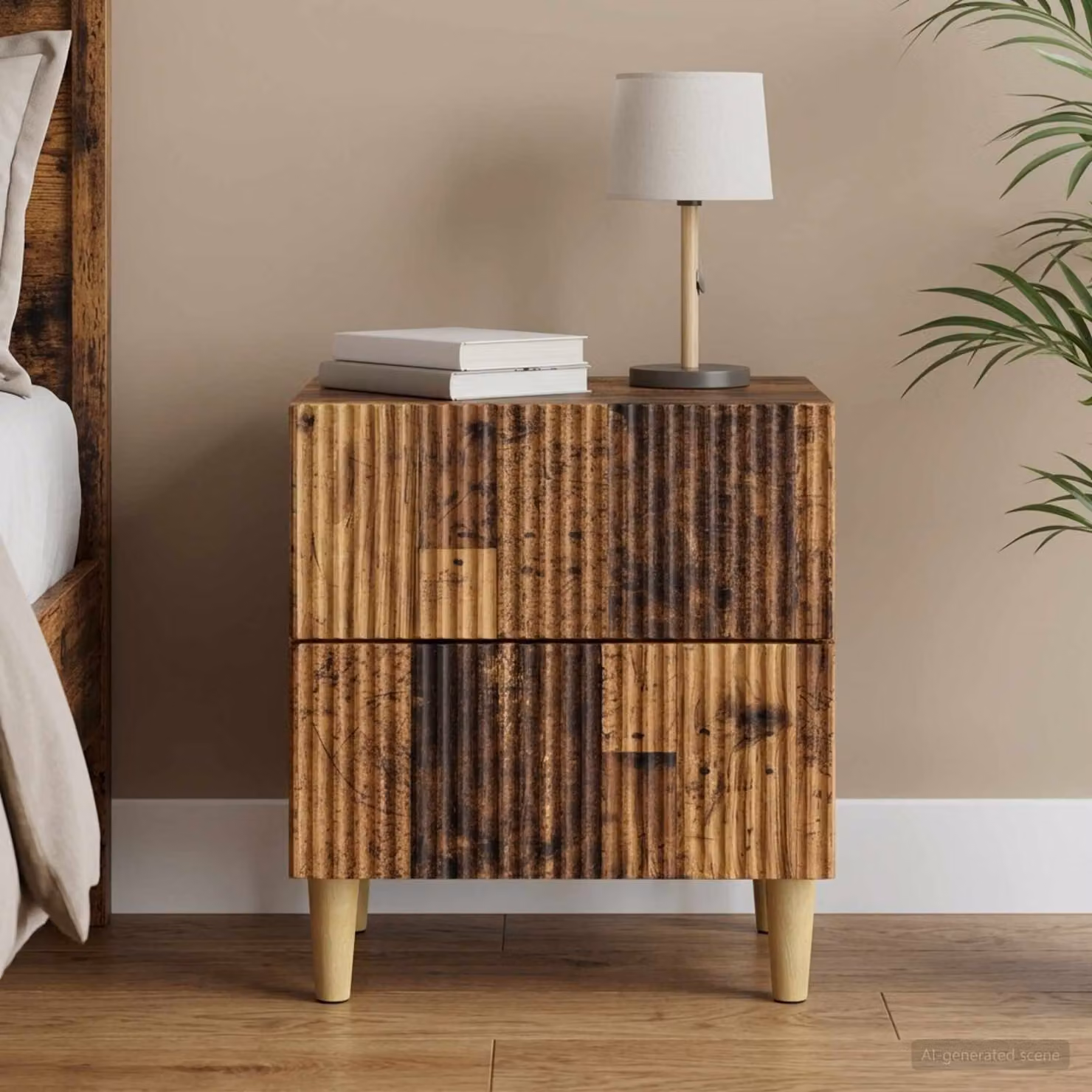 Armadio da notte vidaXL in legno color marrone, stile moderno, L 43 cm x P 34,5 cm x H 48 cm