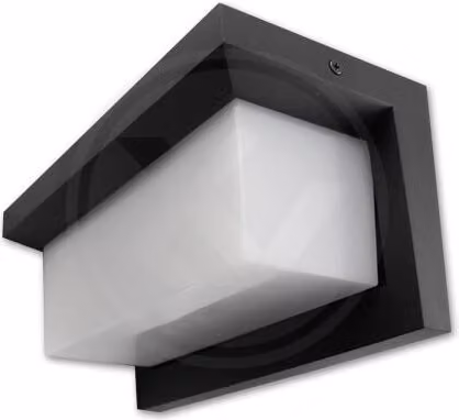 Applique da esterno a LED Lagos, nera, 12 W, bianco neutro, 840 lm, alluminio, dimensioni: 12,5 x 25,5 x 12,5 cm, IP54, MasterLed