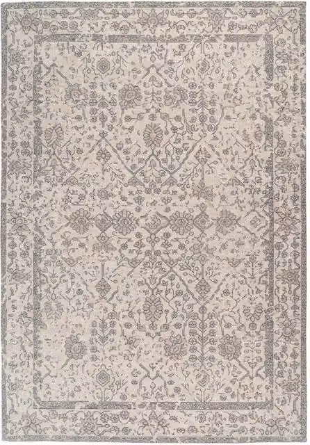 Tappeto Vintage Perry Kendra Home in Cotone e Poliestere, Colore Beige e Grigio, Rettangolare