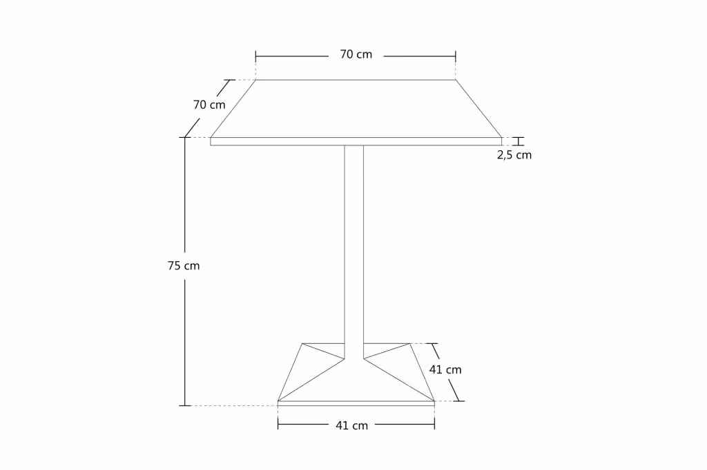 Tavolo da pranzo quadrato Samira in stile industrial con top in legno marrone e struttura in metallo nero, L/P/H: 70 x 70 x 75 cm – 2