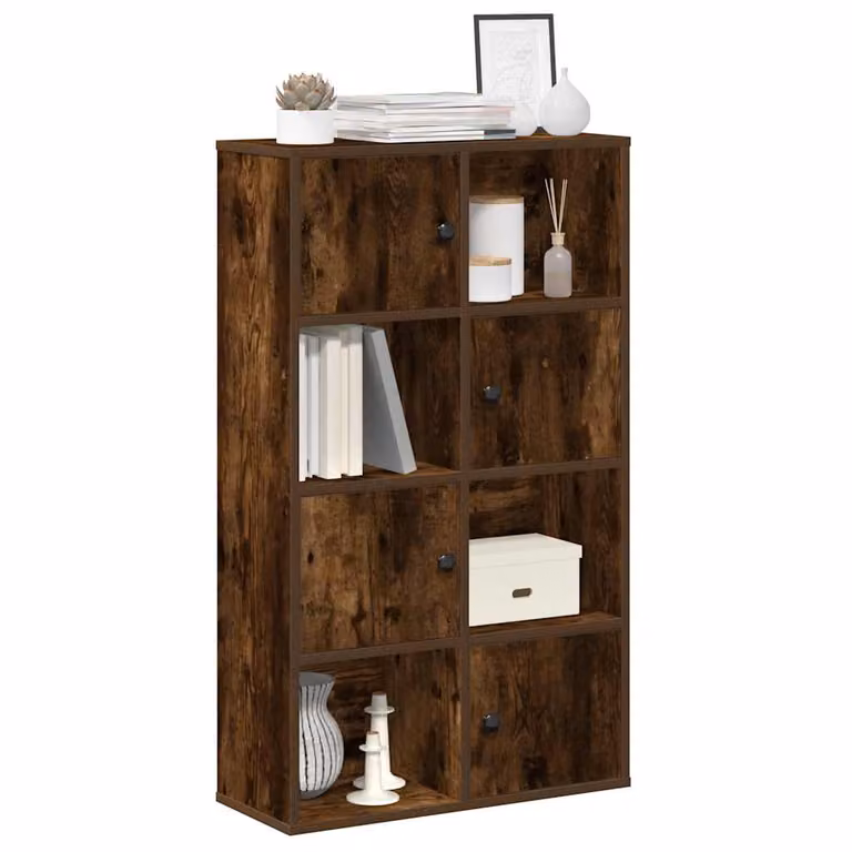 Libreria moderna vidaXL in legno multistrato e MDF, colore marrone, L 60 cm x P 24 cm x H 101,5 cm