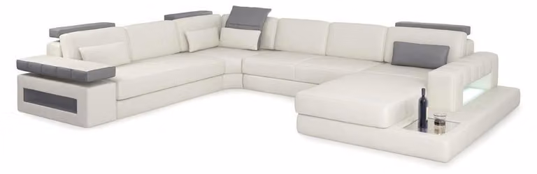 Designer Wohnlandschaft Sofa Couch Ecksofa Polster Wohnlandschaft U-Form