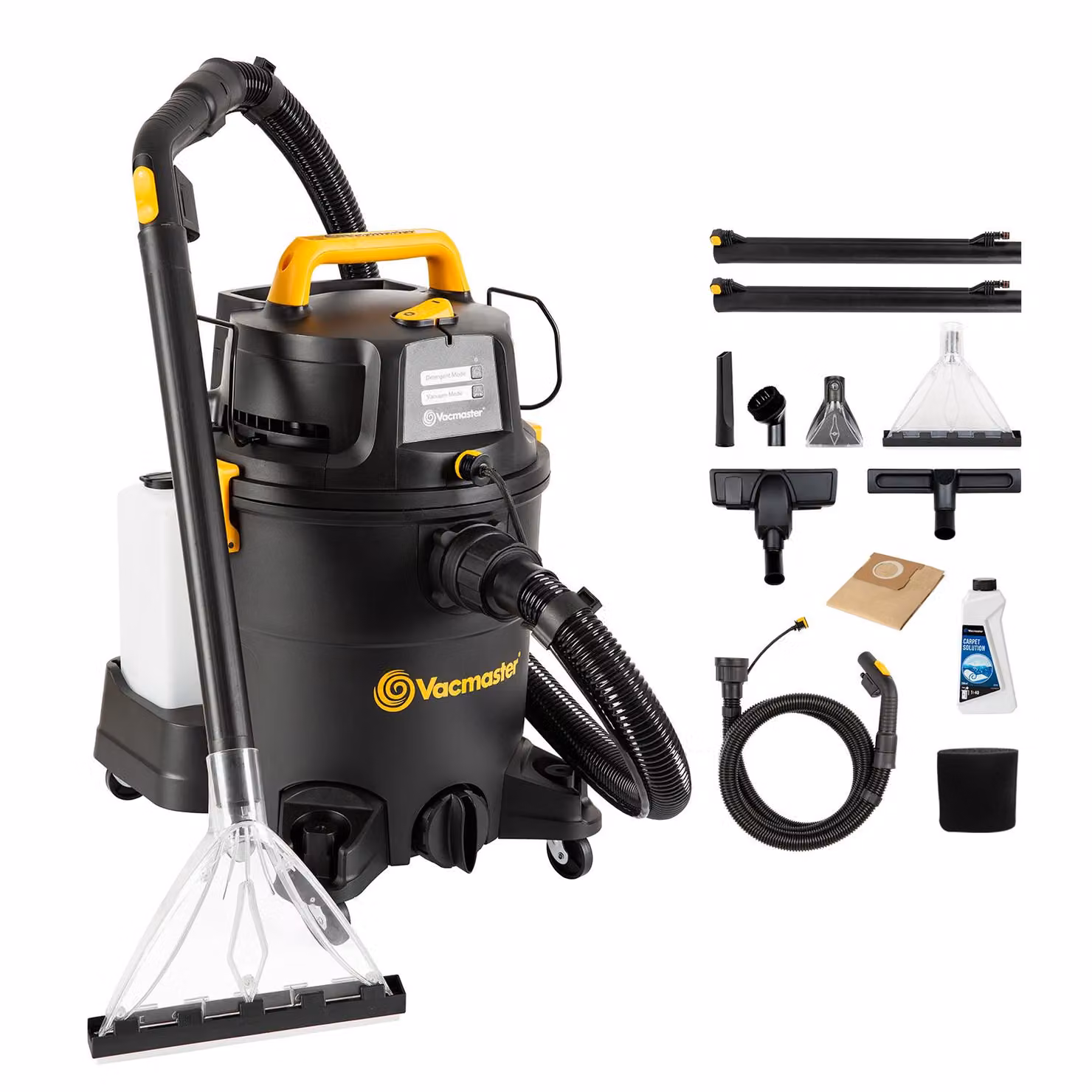 Vacmaster VK1323PFR 1300W 23L 3-in-1 aspirapolvere a umido e a secco con design a doppio serbatoio, lavapavimenti per pavimenti duri e tappeti, macchina per la pulizia dei tappeti