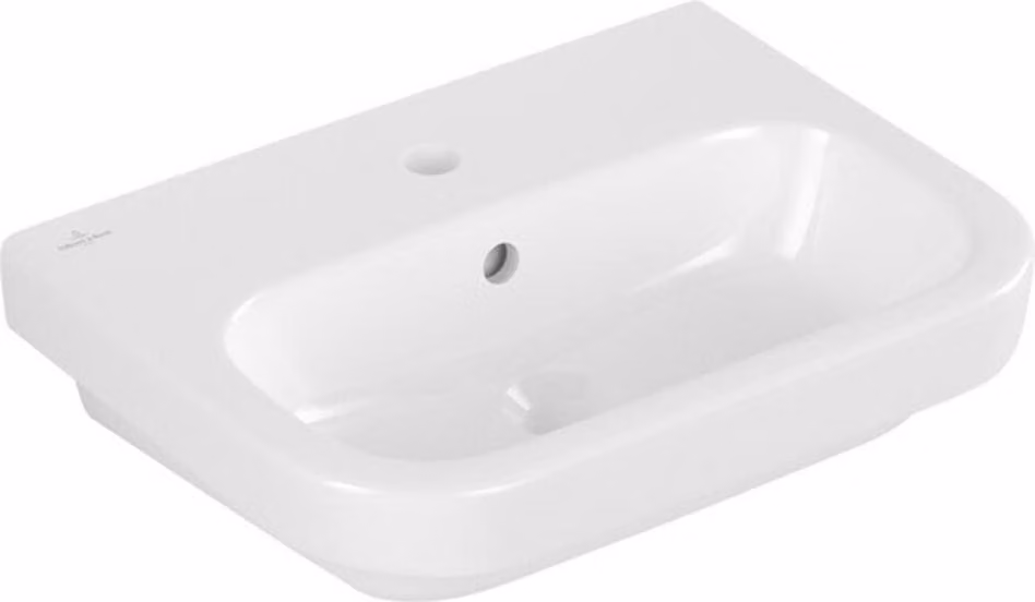 Villeroy & Boch Architectura lave-mains, rectangulaire, trou pour robinetterie au centre, avec trop-plein, 500x380mm, 437350R1, 437350R1