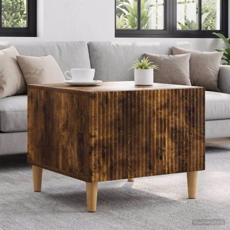 Maison Exclusive - Tavolino in rovere affumicato 49 x 50 x 40 cm in legno compensato