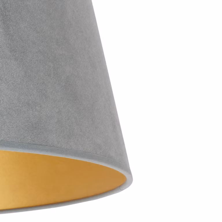 Paralume Cone, altezza 22,5 cm, verde menta/oro Cone Duolla, Verde, Tessuto / Stoffa / Seta