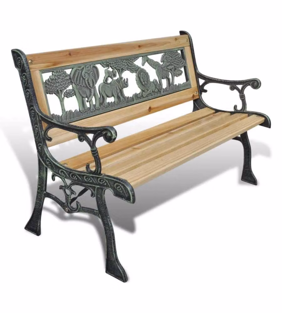 Panchina da Giardino per Bambini 84 cm in Legno
