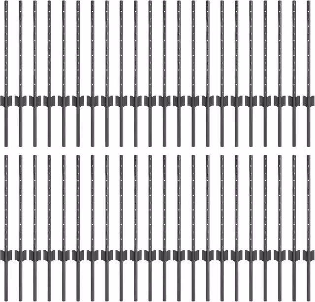Palo della recinzione 44 pz Grigio 100 cm Acciaio CFW9815835