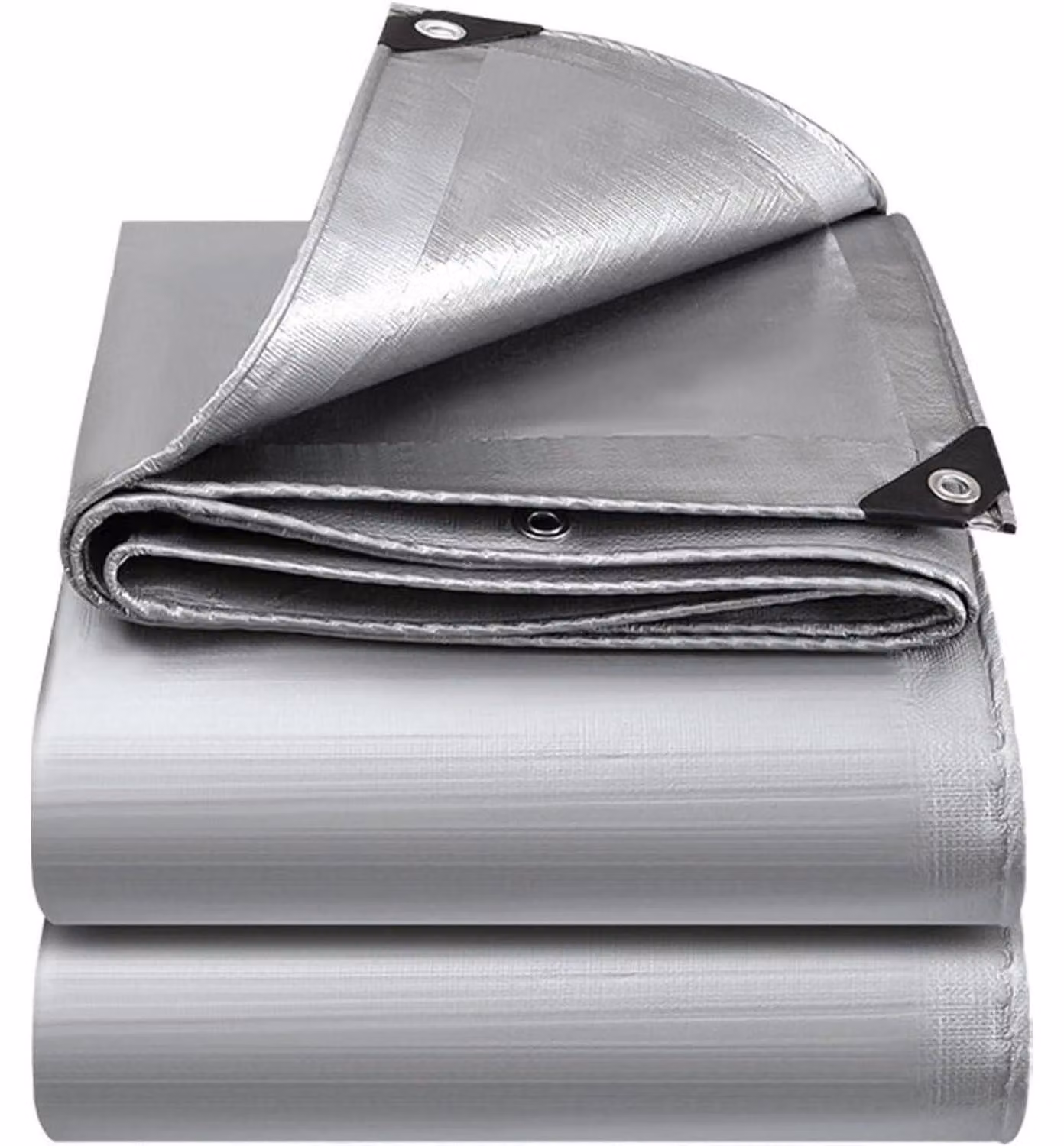 Telo protettivo argentato, 3x5 metri, impermeabile, con occhielli – telo in tessuto da 130g/m²